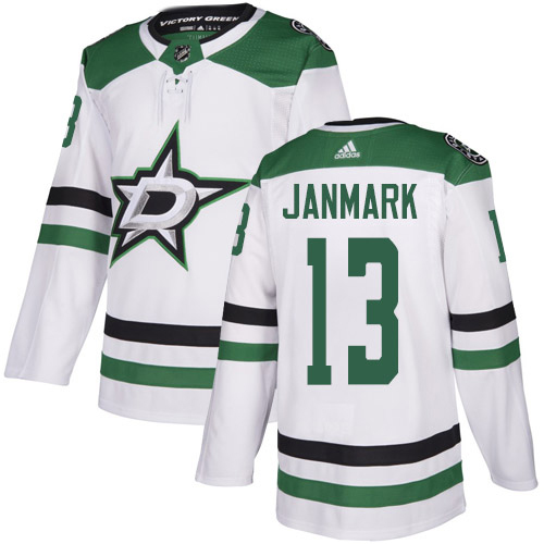 Adidas Men Dallas Stars #13 Mattias Janmark White Road Authentic Stitched NHL Jersey->dallas stars->NHL Jersey